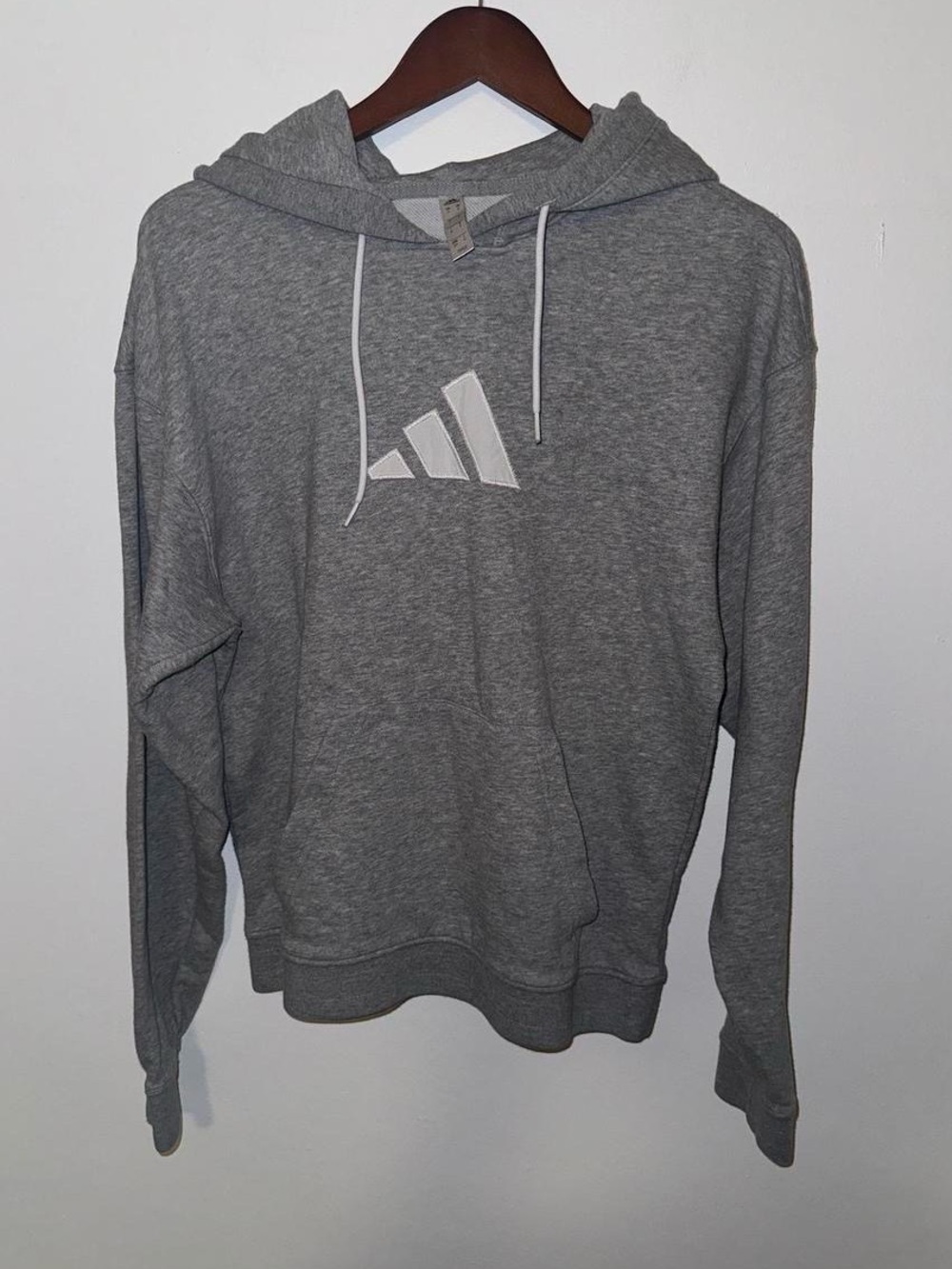 Adidas Gray Sportswear Future Icons Hoodie (Size Small)
